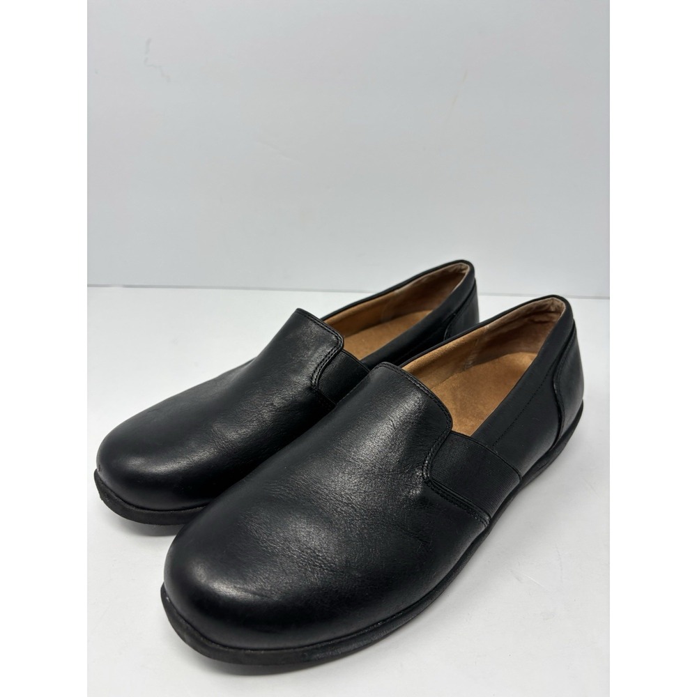 Vionic Gianna Leather Slip On Shoes Size 9 Wide Black